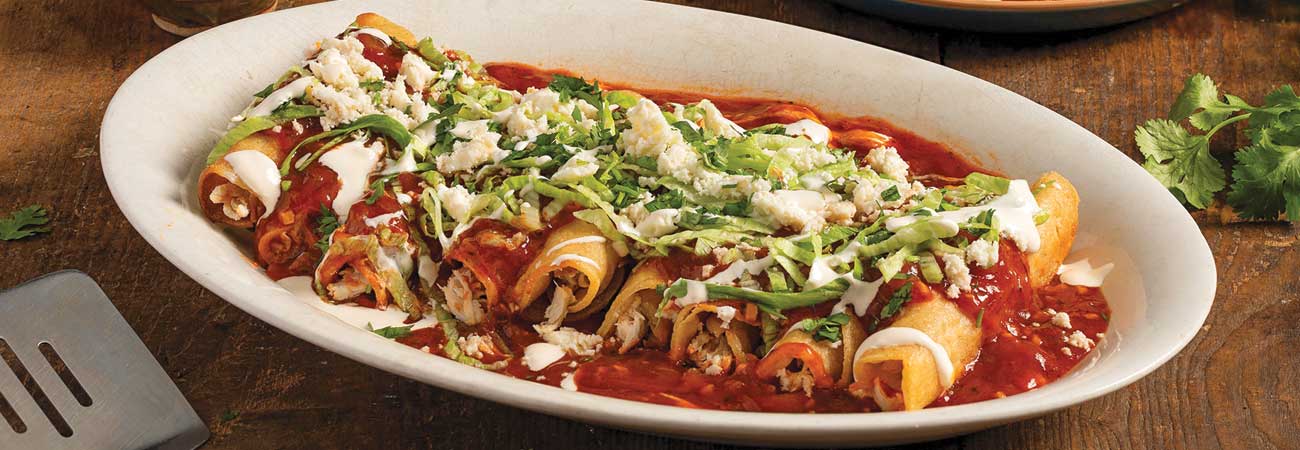 Flautas de Pollo Ahogadas