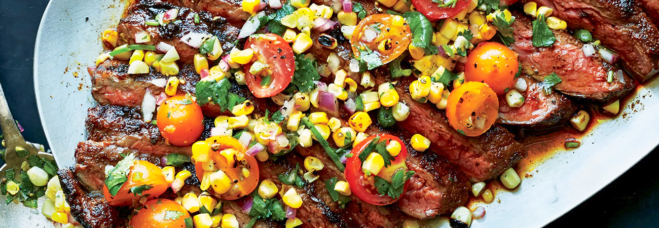 Filete de Res a la Plancha con Salsa de Maíz Asado