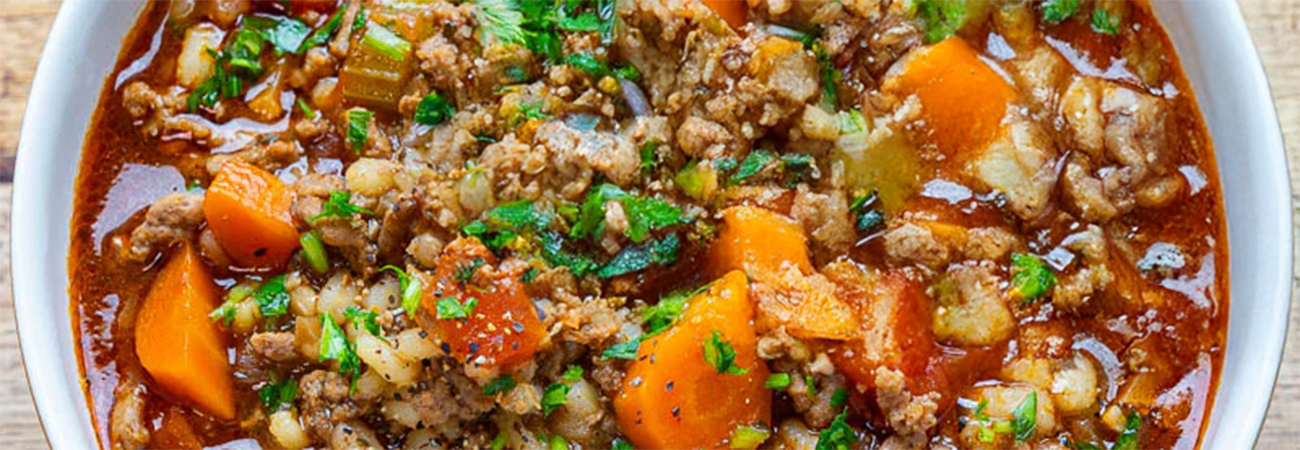 Sopa de Carne Molida y Cebada - El Rey Foods