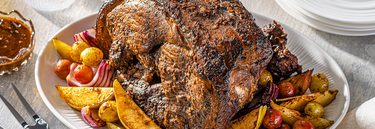 Pernil al Horno con Uvas y Peras - El Rey Foods