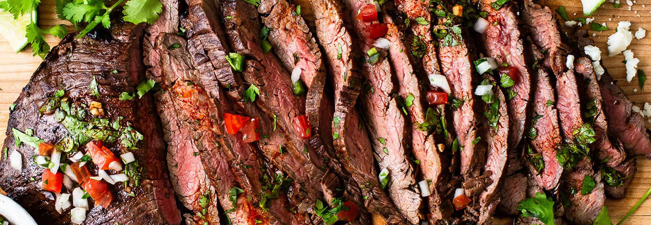 Ensalada de Verano de Filete de Falda a la Parrilla